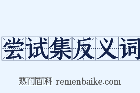 尝试集反义词是什么意思的图片